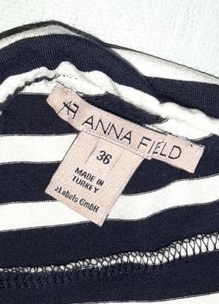 🌿1+1=3 фирменное платье миди в полоску в утяжеленную anna field, размер 44 - 4610 фото