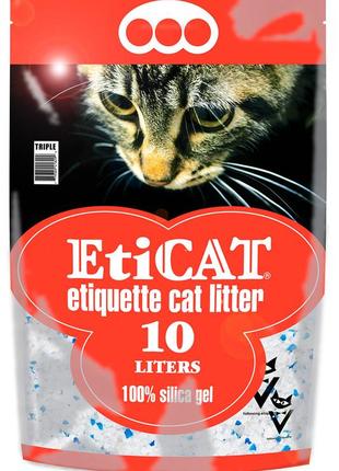 Наповнювач для котячого туалету силікагелевий eticat 10.0l