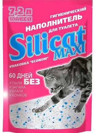Наповнювач для котячого туалету силікагелевий silicat maxi 7.2l