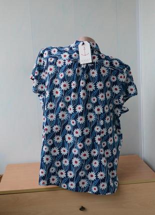 Батистовая рубашка в ромашках seasalt , большой размер9 фото