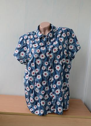 Батистовая рубашка в ромашках seasalt , большой размер8 фото