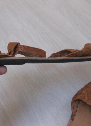 25,5-26 см устілка, шкіряні літні плетені мексіканські сандалі6 фото