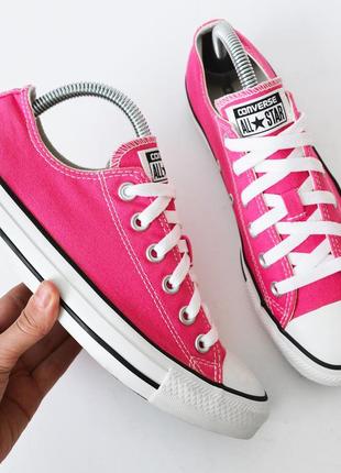 Брендовые розовые кеды converse all star3 фото