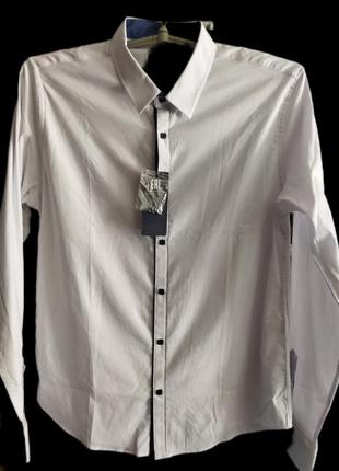 Біла сорочка з довгим рукавом.fors&time
