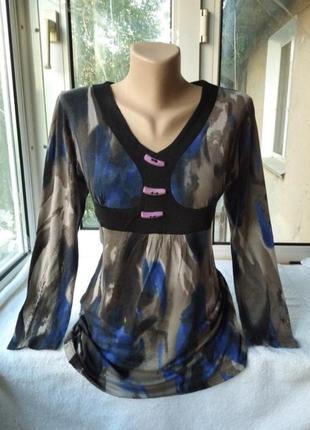 Вискозная трикотажная блуза блузка туника3 фото