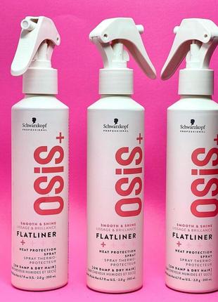 Термозахисна сироватка для волосся schwarzkopf osis+ flatliner