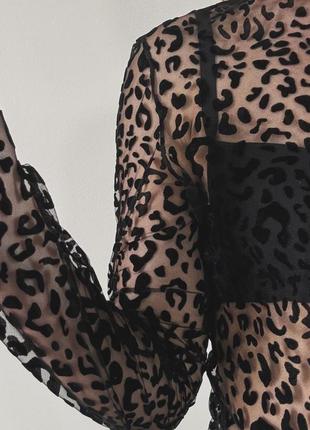 Лонгслив сетка лео