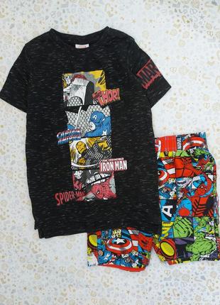 Стильний комплект шорти і футболка марвел