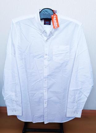 Рубашка, сорочка superdry organic cotton long sleeve oxford shirt