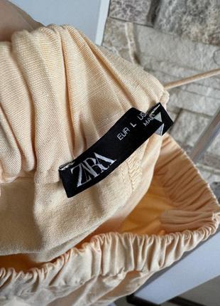 Лляна коротка сукня сарафан zara6 фото