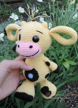 Корівка з мультфільму тіні лав м'яка в'язана іграшка