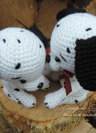 Долматинець в'язана м'яка іграшка 4