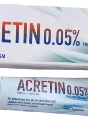 Acretin (tretinoin) 0.05% крем для оздоровлення, омолодження та сяйва шкіри