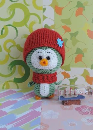 Пингвиненок энди мягкая вязаная игрушка