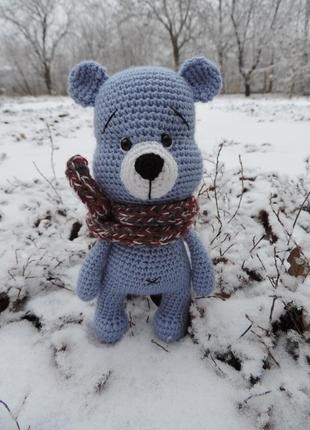 Медвежонок потопум мягкая вязаная игрушка