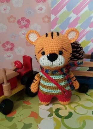 Тигреня дасті в'язана іграшка м'яка