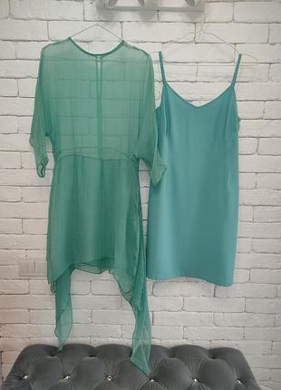 Шёлковое платье 2 в 1  италия