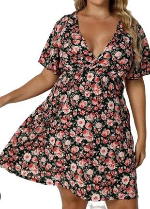 Платье в цветочный принт shein xl