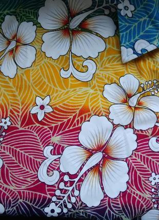 Рубашка  гавайская cruising rayon thailand яркая гавайка (s-m)5 фото