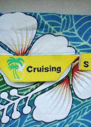 Рубашка  гавайская cruising rayon thailand яркая гавайка (s-m)4 фото