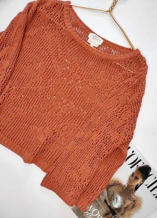 Ажурна в'язана літня кофта next