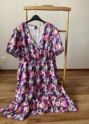 Платье в цветочный принт shein 3xl