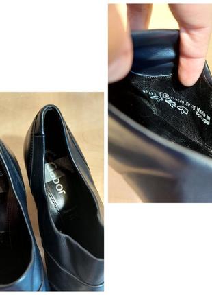 Кожаные темно-синие ботинки gabor8 фото