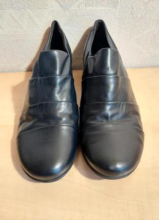 Кожаные темно-синие ботинки gabor3 фото