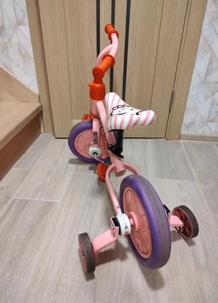 Дитячий велосипед бiговел 2 в 1 profi kids 12" рожевий беговел6 фото