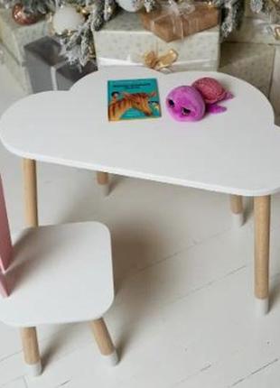 Дитячий набір стіл+стільчик хмарка4 фото
