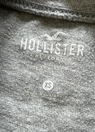 Укороченная футболка hollister xs-s серая топ3 фото