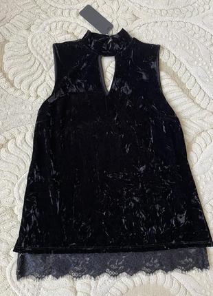 Кофта італійська велюровий бархат і шифон