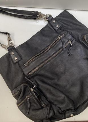 Allsaints spitalfields велика шкіряна сумка тоут. модель bay tote7 фото