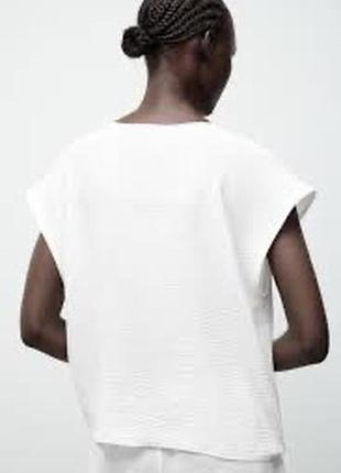 Блуза zara без рукавов с завязкой на поясе