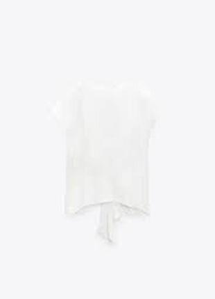 Блуза zara без рукавов с завязкой на поясе