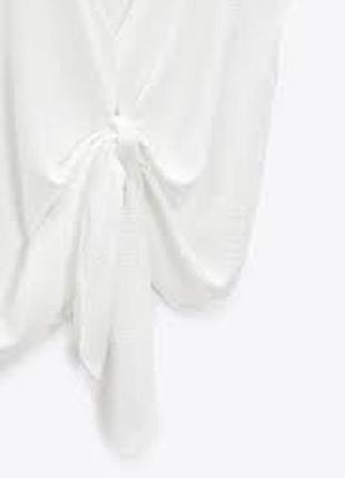 Блуза zara без рукавов с завязкой на поясе