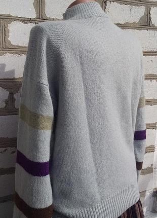 Винтаж свитер яркий принт джемпер высокое горло ретро 90-х7 фото