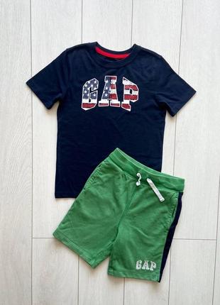 Спортивный костюм gap на мальчика комплект шорты и футболка