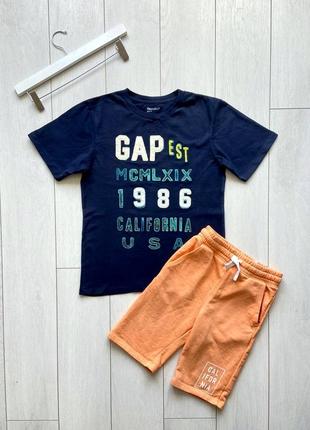 Спортивный костюм  gap на мальчика шорты и футболка клмплект подростковый