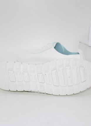 Білі легкі кеди на шнурках, кросівки білі7 фото