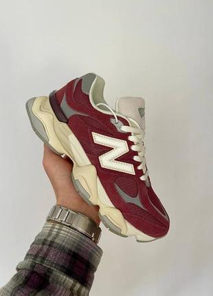 Нью беленс кросівки бордо new balance 9060 washed burgundy