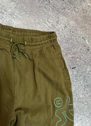 Спортивные штаны мужские с большим логотипом хаки money (оригинал)5 фото