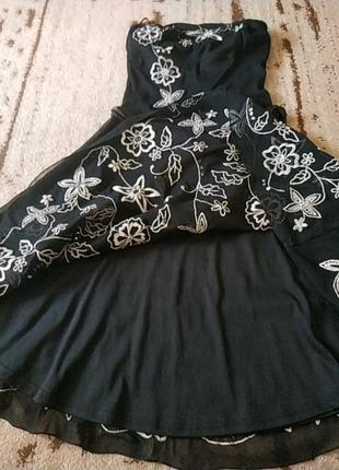Нарядное платье, чёрное без бритель.3 фото