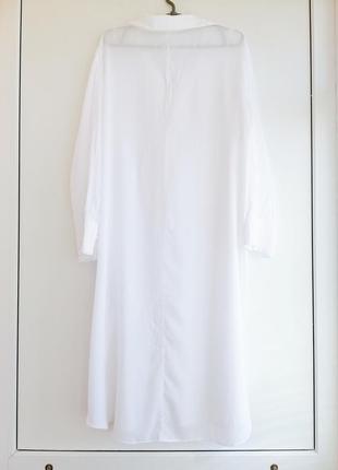 Платье пляжное женское белое миди тонкое8 фото