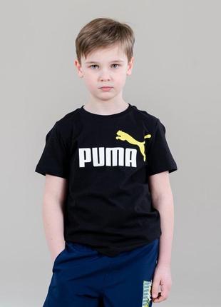 Дитяча футболка puma, чорна футболка для хлопчика