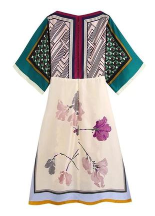 Платье платье миди длинное яркое оригинальное кимоно xs3 фото
