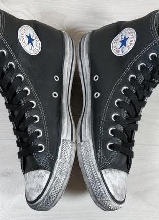 Шкіряні високі чоловічі кеди converse all star оригінал, розмір 425 фото