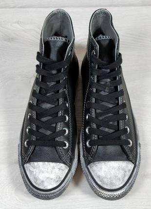 Шкіряні високі чоловічі кеди converse all star оригінал, розмір 423 фото