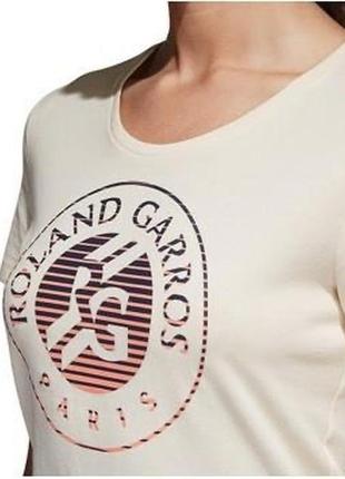 Тенісна футболка жіноча adidas roland garros tee ecru tint