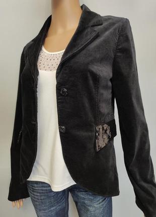 Женский стильный велюровый пиджак eight sin, имлия, р.s/m8 фото